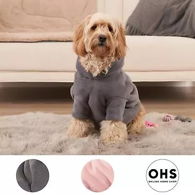 £6.99 • Buy OHS Pet Dog Sherpa Hoodie Winter Warm Fleece Puppy Outfit Suit Soft Cat Jumper