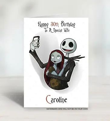 Personalised Birthday Card Jack Skellington Nightmare Before Christmas • £2.99