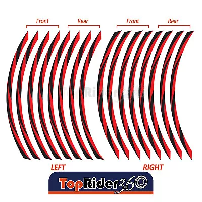 Motorcycle 17  Wheel Rim Stripes Tape Decals Sticker Pink Blue Green Yellow Red • $11.97