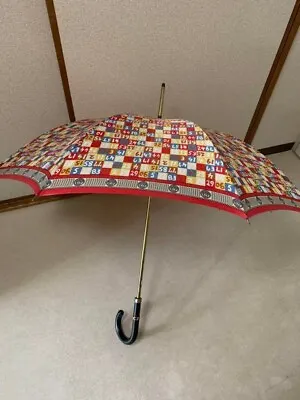 GIANNI VERSACE Vintage Long Umbrella Red Rare All Over Pattern From Japan Auth • $159.64