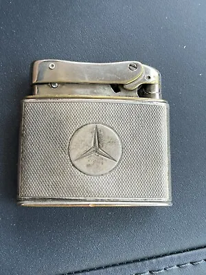 Vintage Zunder Duplex 1000 Pocket Lighter - Mercedes Logo - Germany - Works! • $110