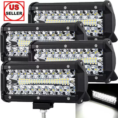 4PCS 7Inch LED Work Light Bar Flood Spot Pods Offroad Fog Driving Lamp ATV Truck • $25.64