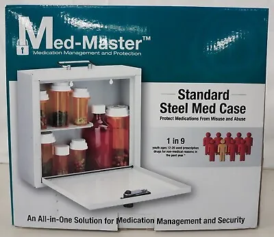 Med-Master Standard Steel Medication Case - Locking Cabinet Security Mounts • $24.50