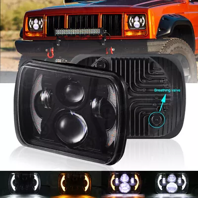 Newest 120W 7X6  5X7  Sealed LED Headlight DRL For Jeep Cherokee XJ Chevrolet H4 • $34.89