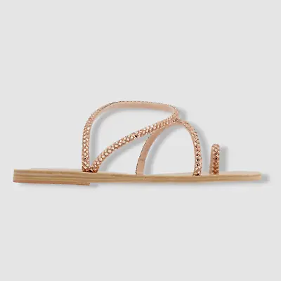 $285 Ancient Greek Sandals Women Pink Apli Eleftheria Sandal Shoes Size 37 • $91.98