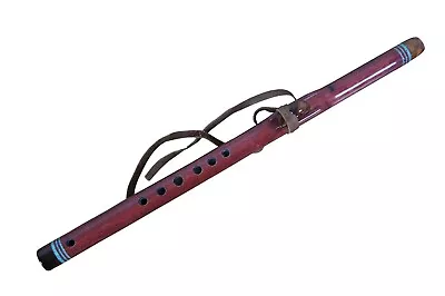 Woodsounds Native American Brent Haines Purple Heart Rosewood Turquoise C Flute • $998.75