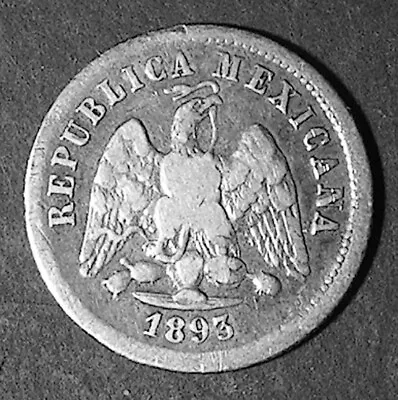 Mexico 1893 HoG 10 Centavos - Silver (2.6 G 18 Mm) KM#403.6 • $0.99