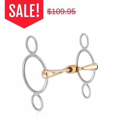 Mikmar Cupreon Two Ring Snaffle With Simple Center Mouthpiece | Horse Bits • $78.95