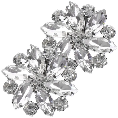 £4.66 • Buy  2 Pcs Crystal Flower Shoe Clips Wedding Shoe Buckle Decorative Shoe Charm