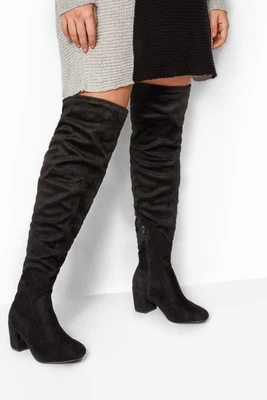 Faux Suede Over The Knee Boots • £60