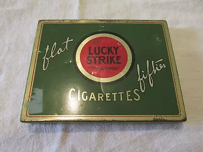   Lucky Strike Metal Cigarette Case   - Vintage • $8.89