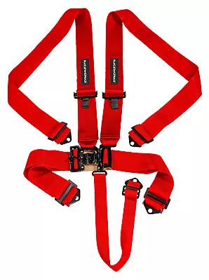 Raceworks Red 5Point Latch & Link Harness Sfi Approved 3In Belts Bie - VPR-10 • $179.99