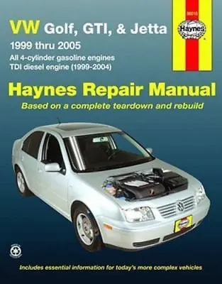 1999-2005 VW Golf GTI Jetta Gas & TDI Haynes Repair Service Workshop Manual 708X • $30.70