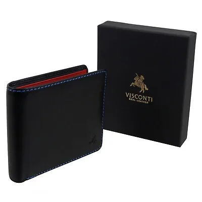 Visconti Leather Mens RFID Wallet Coin Section - Spectrum Collection Tap And Go • $53.20