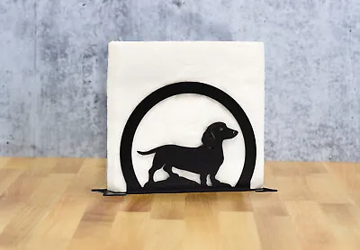 SWEN Products DACHSHUND Dog Black Metal Letter Napkin Card Holder • $29.95