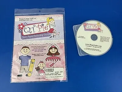 Hope Yoder QT Pie Stick Figure Embroidery Designs Machine Embroidery CD  • $11.49