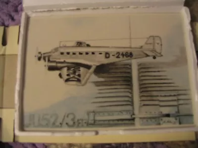 VilboCard Villeroy & Boch Ceramic Postcard Junkers Ju 52/3 Aircraft NIB L00k • $13.99