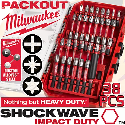 £21.95 • Buy MILWAUKEE Impact Driver Bit Set Torx Pozidrive Phillips SHOCKWAVE IMPACT DUTY