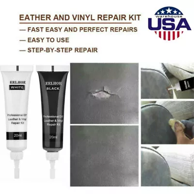 Leather Repair Kit Filler Vinyl DIY Car Seat Patch Sofa Rip Hole Professional US • $7.35