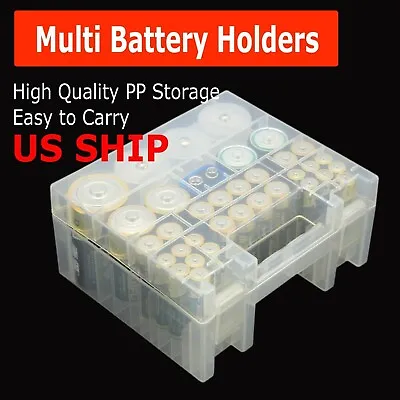 Battery Storage Organizer Tester Carry Case Bag Hold Batteries AA AAA C D 9V • $8.95