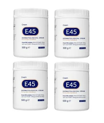 4 X E45 Dermatological Cream 500g (4 Tubs Total) For Dry Skin Condition • $84.66