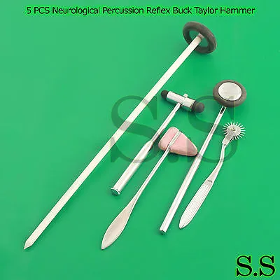 5 PCS Neurological Percussion Reflex Buck Taylor Hammer Queen Square Pinwheel • $12.70