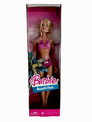 2006 Mattel Beach Fun Barbie Doll  Tattoo Pink Bikini Suntan Lotion J0709 • $35