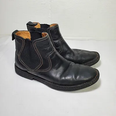 Born Mens Hand Made Hemlock  Slip On Black Leather Ankle Boots Size 10M • $22.97