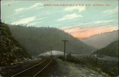 Horse Shoe Curve ~ P&NW Railroad Track ~ Altoona Pennsylvania C1910 Postcard • $2.67