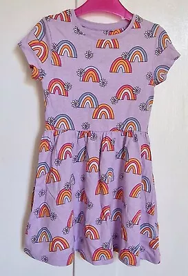 Tu Kids Rainbow Prints Dress Girls Age 4 Years • £2.99