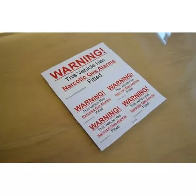 Narcotic Gas Alarm Warning Stickers Decals Graphics - SET OF 5 • £14.84