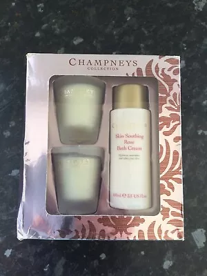 £7.99 • Buy Champneys Gift Set Rose Bath Cream Plus 2 Candles