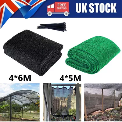 Sunblock Mesh Sun Shade Sail Greenhouse Shade Cloth Tarp UV For Home Barns 4*6m • £8.75