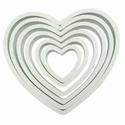 Heart Cutter Set - 6 Piece Cake Decoration Cutters • £6.99