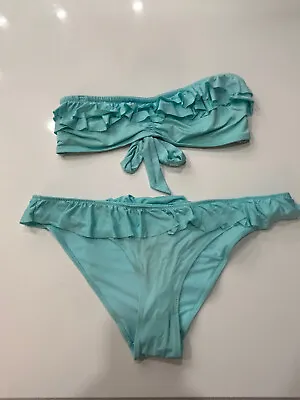 H&M Women’s Turquoise Swim Swimsuit Bikini Bathing Suit Top 14Bottom 12 • $5.99