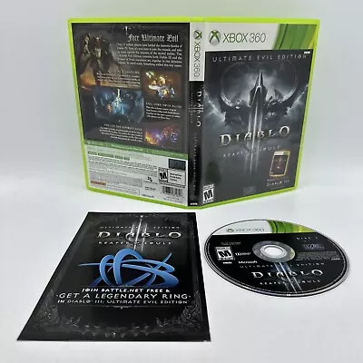 Diablo 3 III: Reaper Of Souls Ultimate Evil Edition Microsoft Xbox 360 CIB • $14.36
