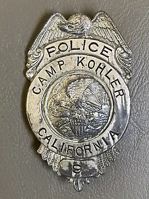 Rare WW2 Nisei Japanese Internment “Camp Kohler California Police” Badge • $450