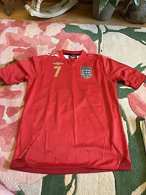 Retro England Shirt Beckham Boys XL • £48.50