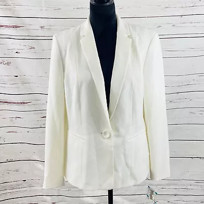 Kasper Jacket Women’s 16 Off White Blazer Long Sleeves Vanilla Ice NWT • $76.99