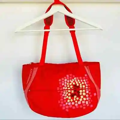 Mandarina Duck Size M Red Abstract Embroidery Tote Bag • $58
