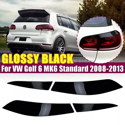 For VW Golf 6 MK6 Black Rear Tail Light Lamp Eyelid Trim Cover 2008-2013 • $26.99