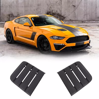 Pair Matte Black Hood Vent Heat Extractors Cover For 2018-21 Ford Mustang 422083 • $53