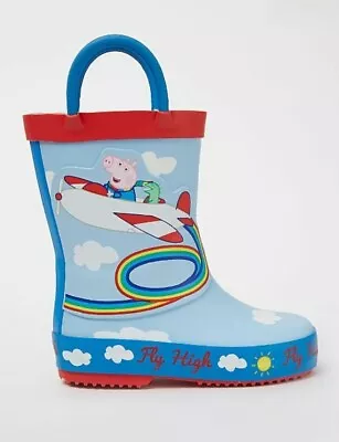 Boys Kids Toddler Peppa Pig George Pig Wellington Wellies Boots • £11.99