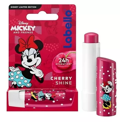 Labello Disney Minnie Mouse Cherry Shine Balm Lips Make-Up Balsamo 4146 • £12.10