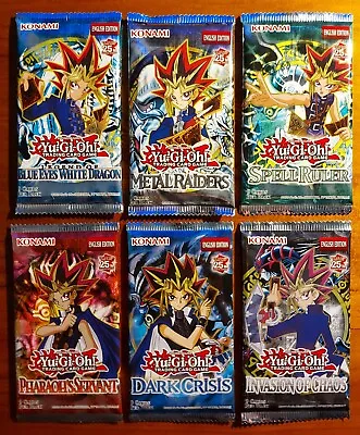 Yugioh Legendary Collection 6 X Booster Pack Lot (LOB MRD SRL PSV DCR IOC) • $50