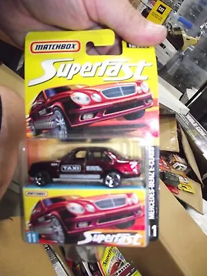 Matchbox 1/64 Superfast #11 Mercedes Benz E Class Red Taxi NIB • $15.99