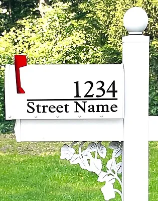 TWO Custom Mailbox Address Vinyl Decal Sticker Name Lettering Various Colors • $13.50