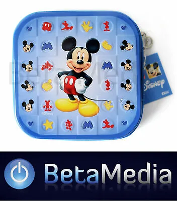 Disney Mickey Mouse CD / DVD Tin Storage Wallet Case Holds 24 Discs • £10