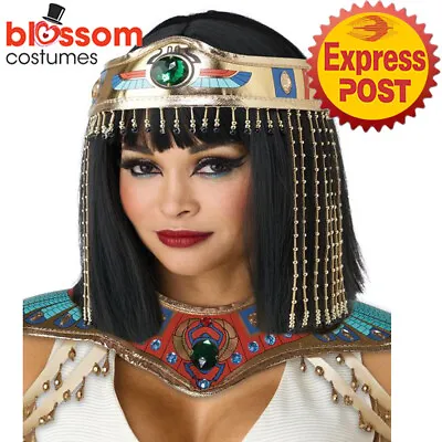 W994 Jewel Of The Nile Egyptian Cleopatra Goddess Costume Halloween Hair Wig • £27.92