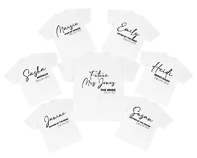 Personalised Hen Do Party Bride Team Pack T-Shirt Bride Squad Girls Night Top • $14.92